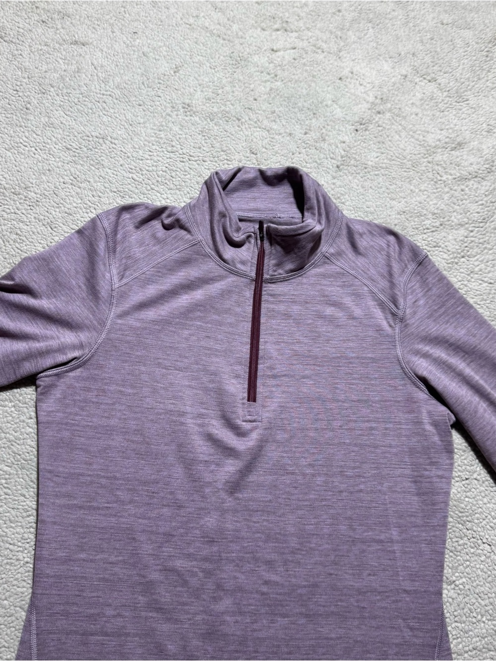 REI Co-Op 1/4 Zip Womens Small Mock Neck Light Purple Pullover Sweatshirt Top - Picture 3 of 13